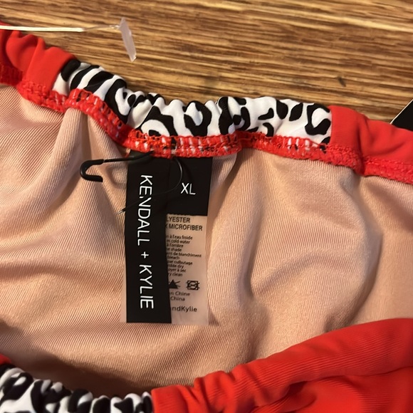 KENDALL & KYLIE NWT red and leopard print string bikini - Picture 2 of 5
